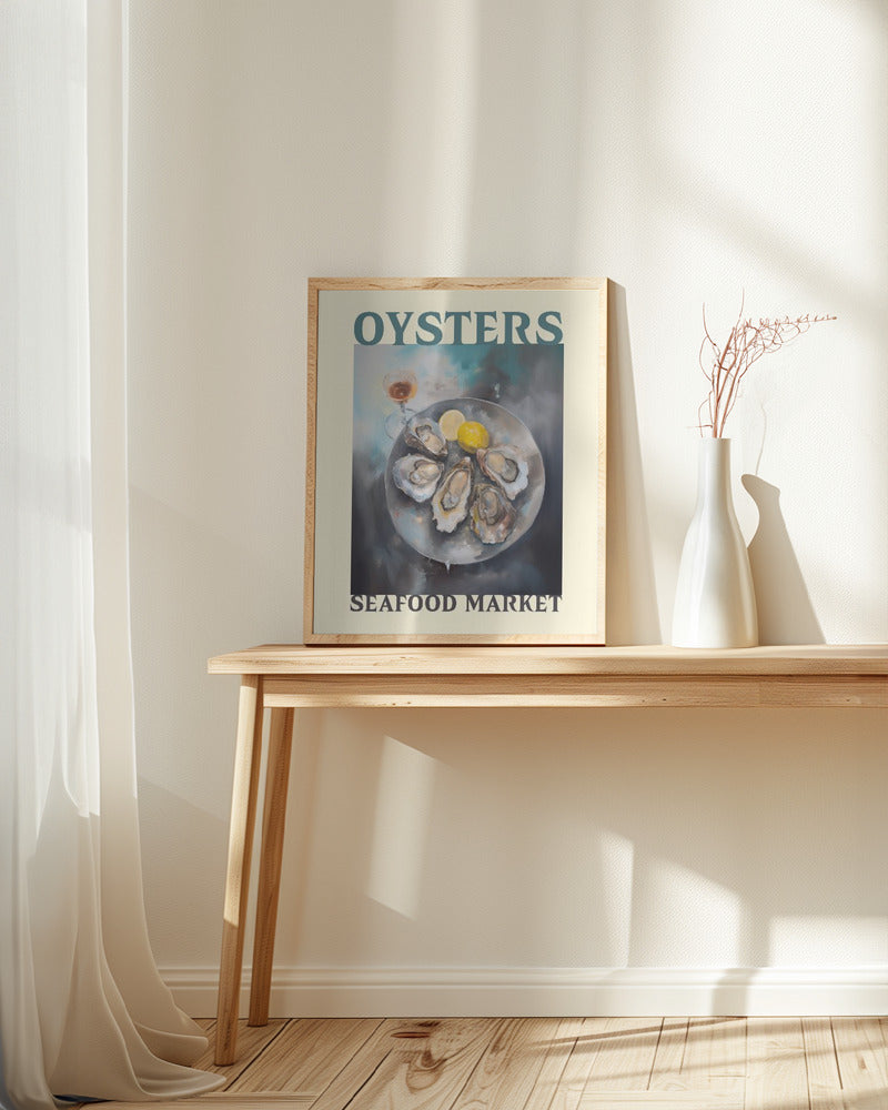 Oysters Seafood Market Poster