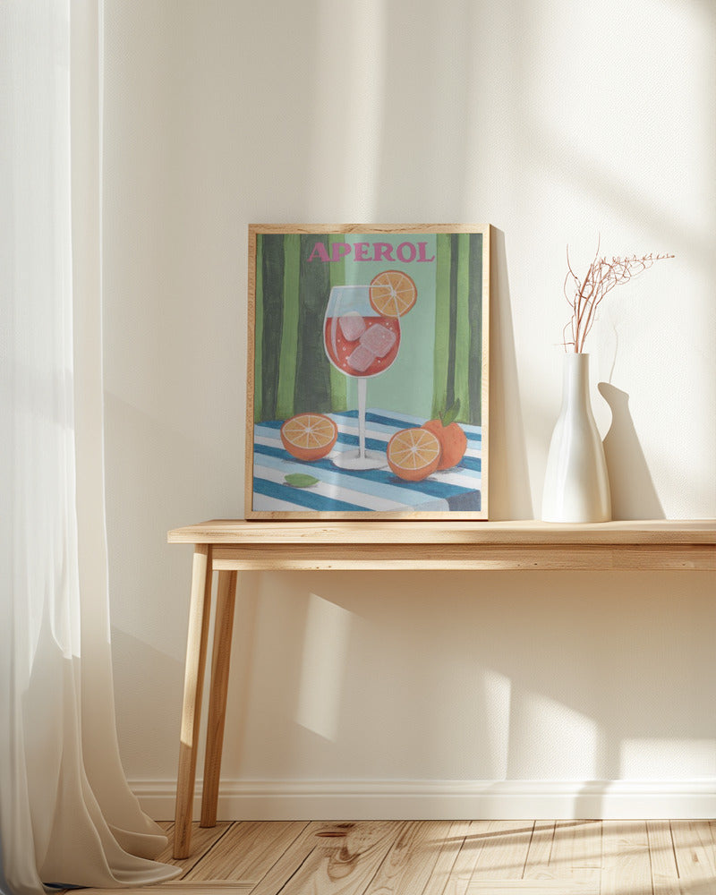 Aperol Spritz Cocktail Poster