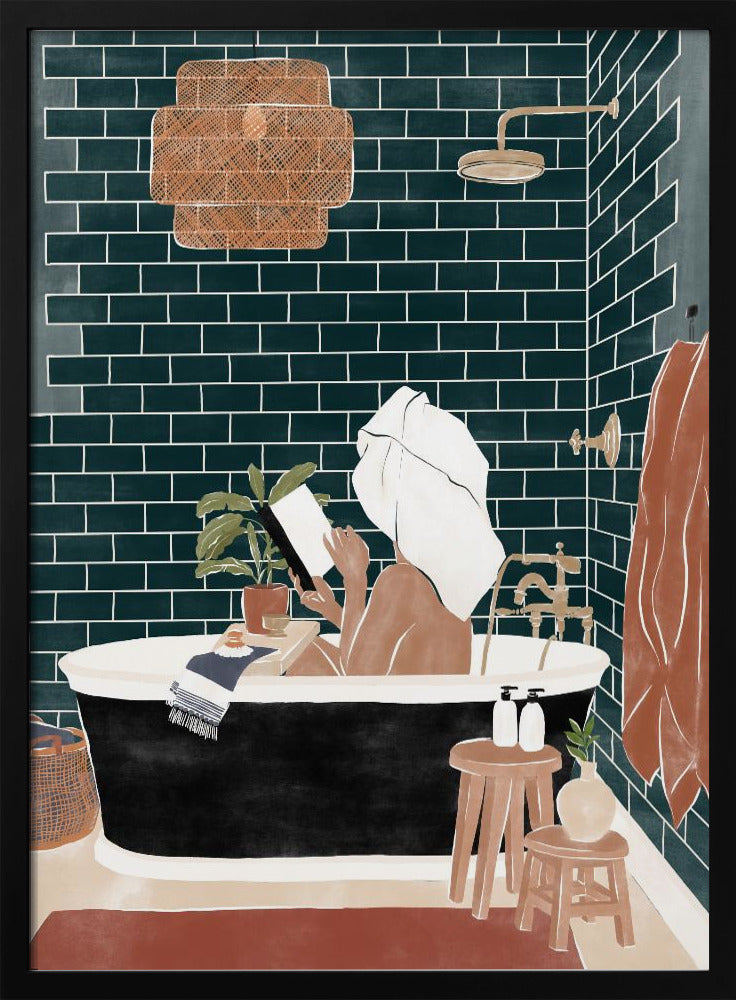 Bathroom Babe – art print by Ivy Green Illustrations