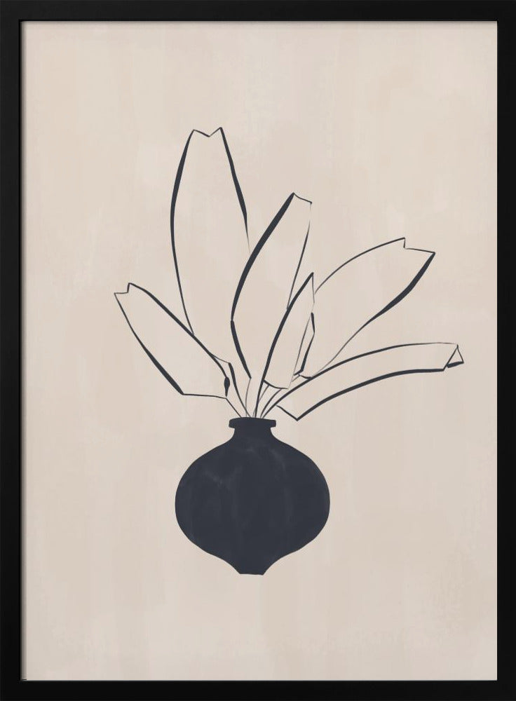 Banana Leaf Vase Poster