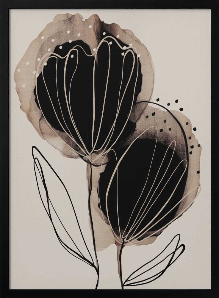 Ink Blossom Duo Poster