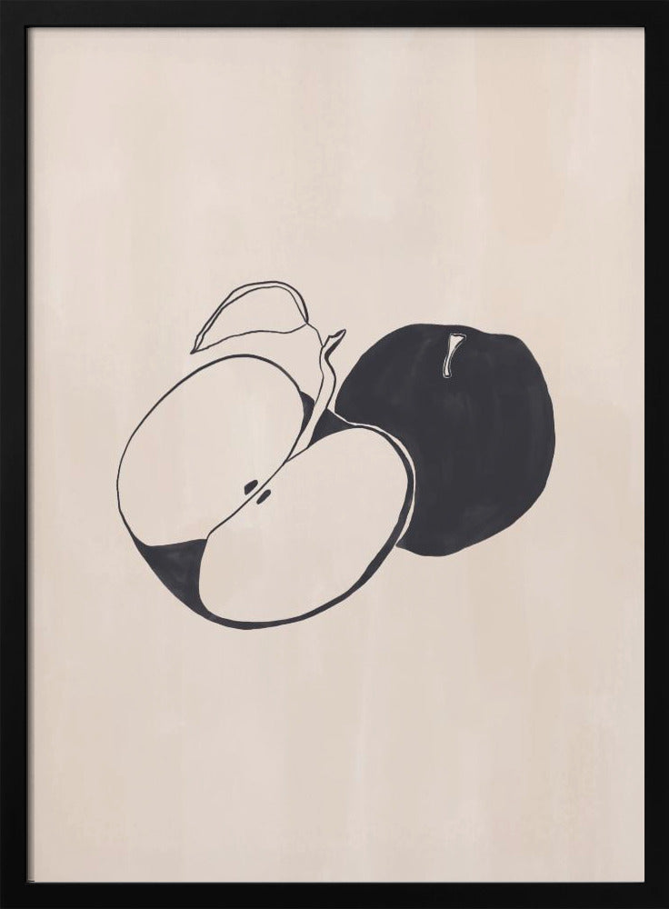 Apple Line Art Print Poster