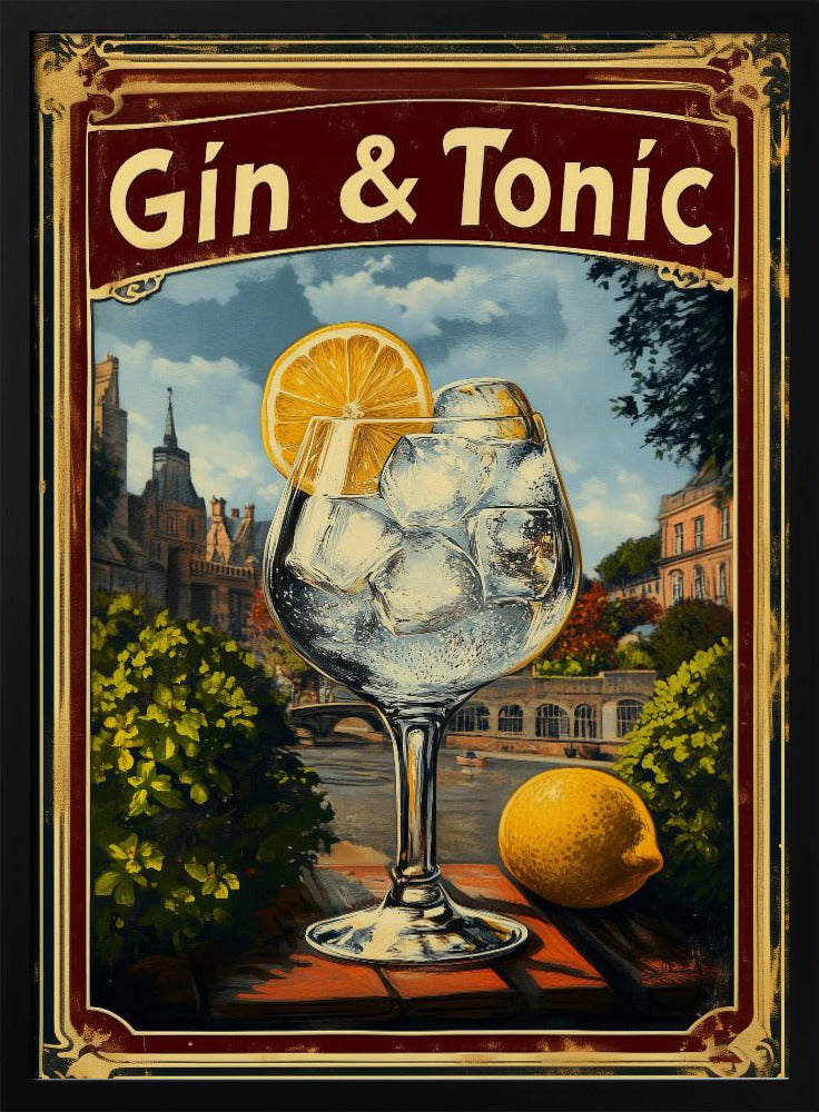 Gin & Tonic Vintage Poster