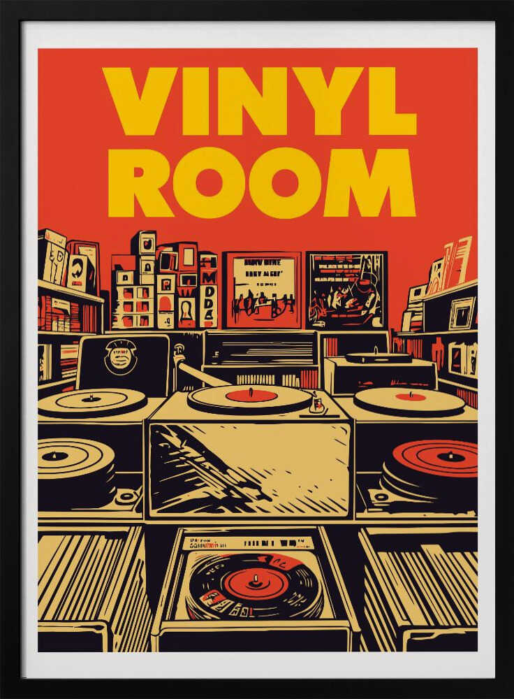 Vinyl Room Art Print Poster