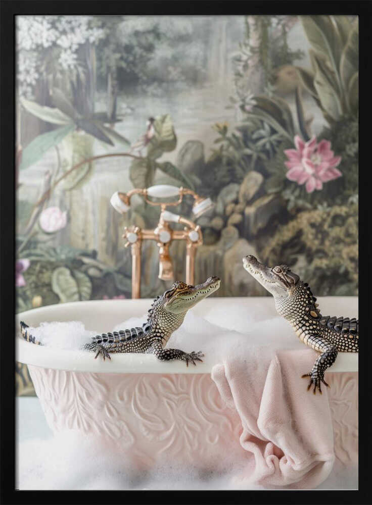 Crocodile Bubble Bath Poster