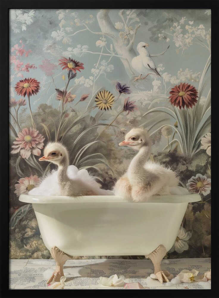 Ostrich Bubble Bliss Poster