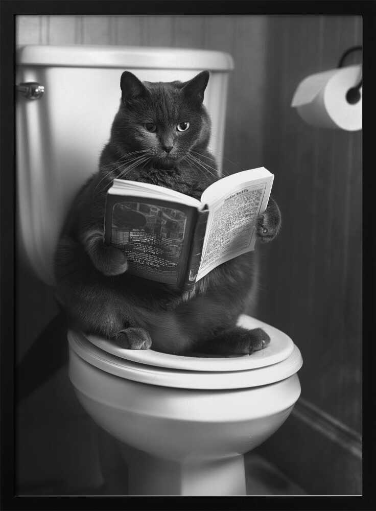 Plus Size Kitty on the Loo Poster