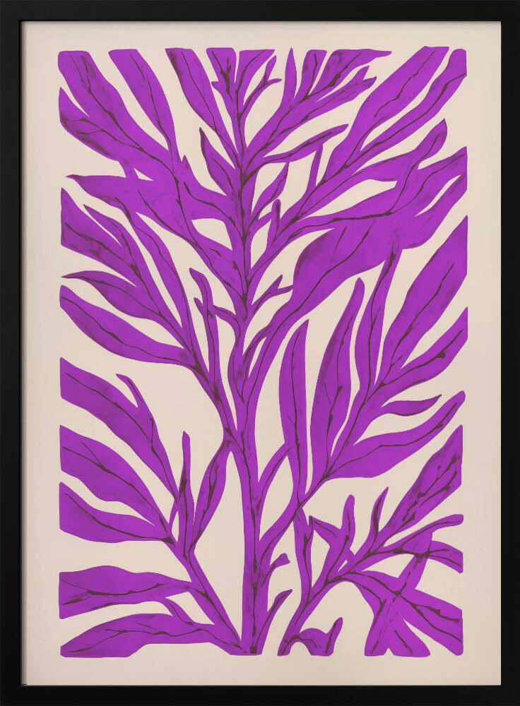 The Tree Branch with Purple Leaves Poster