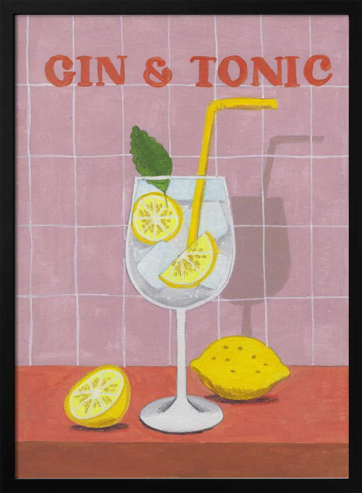 Gin and Tonic Cocktail Poster
