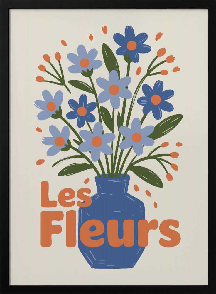 Charming Blue Blooms Poster
