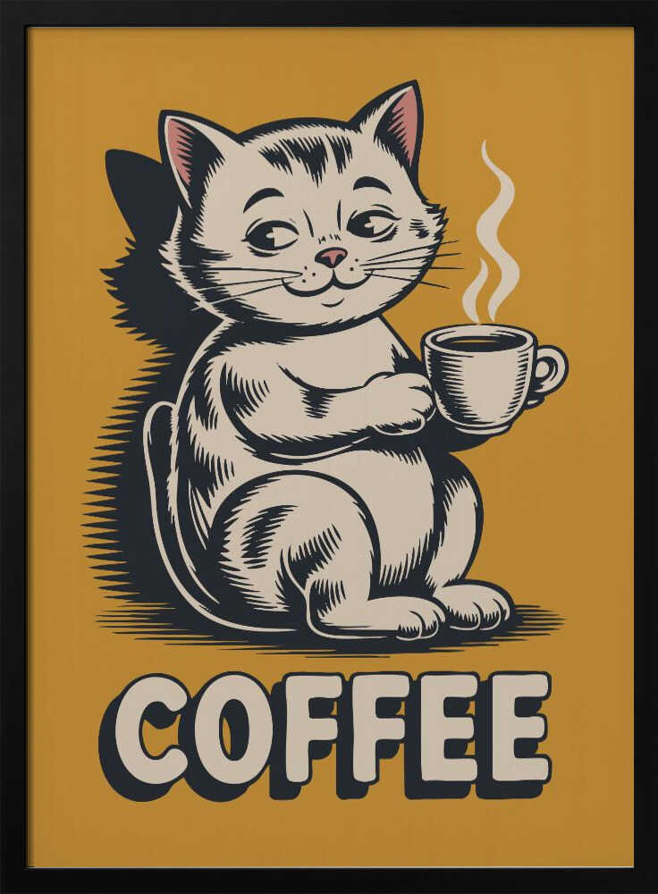 Cat Brew Delight Poster