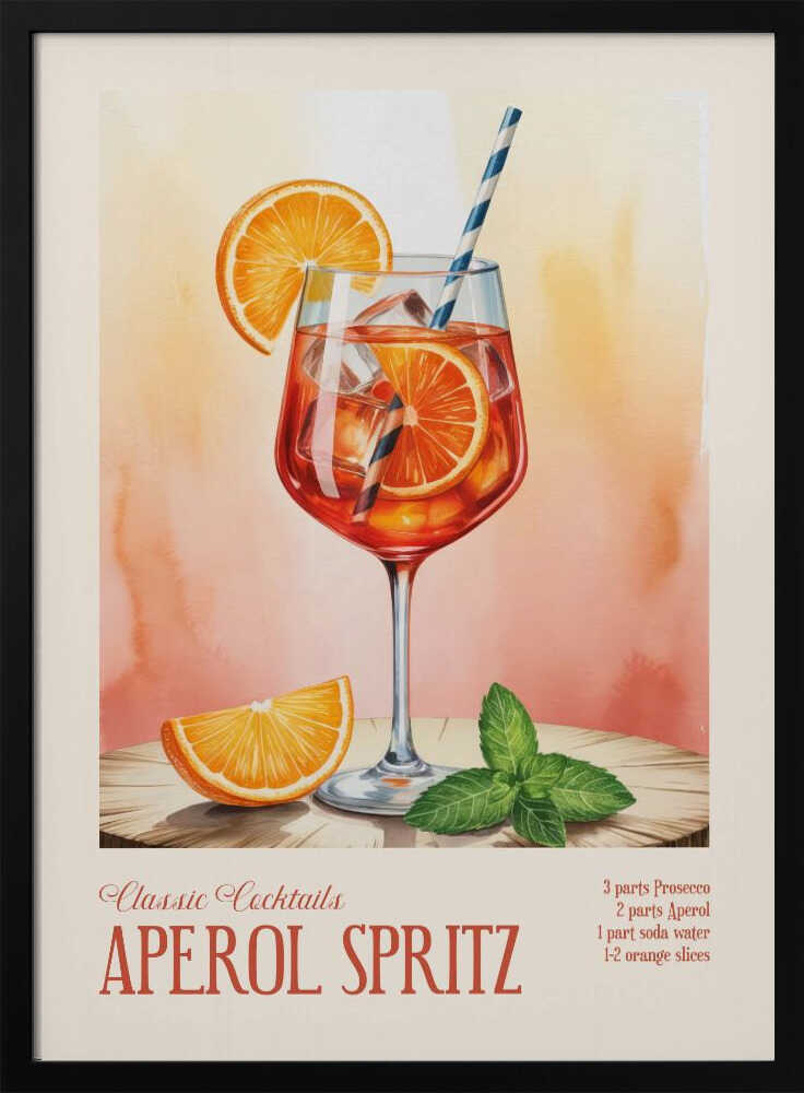 Classic Cocktails - Aperol Spritz Poster