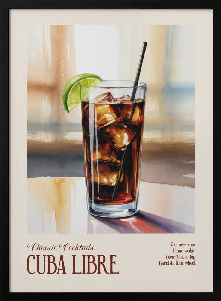 Classic Cocktails - Cuba Libre Poster