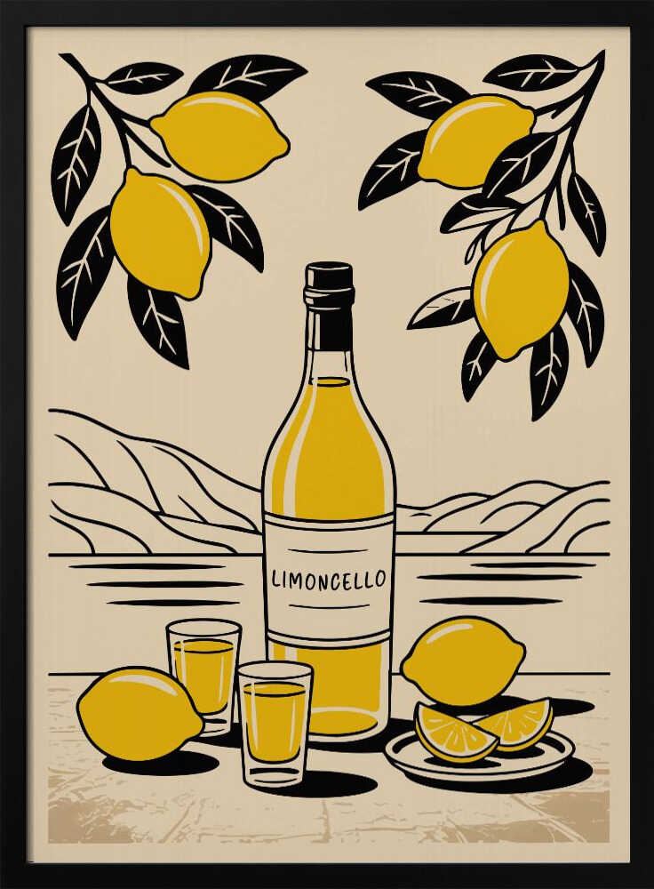 Limoncello Bottle Poster