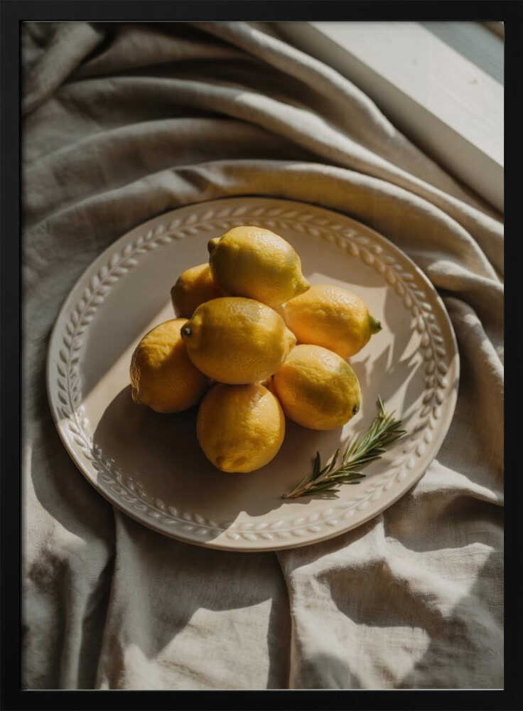 A Plate of Lemons Poster