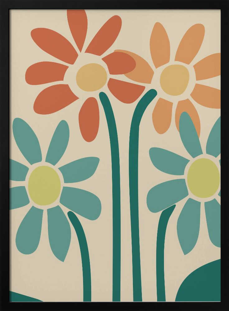 Boho Flowers Series No 2 Poster
