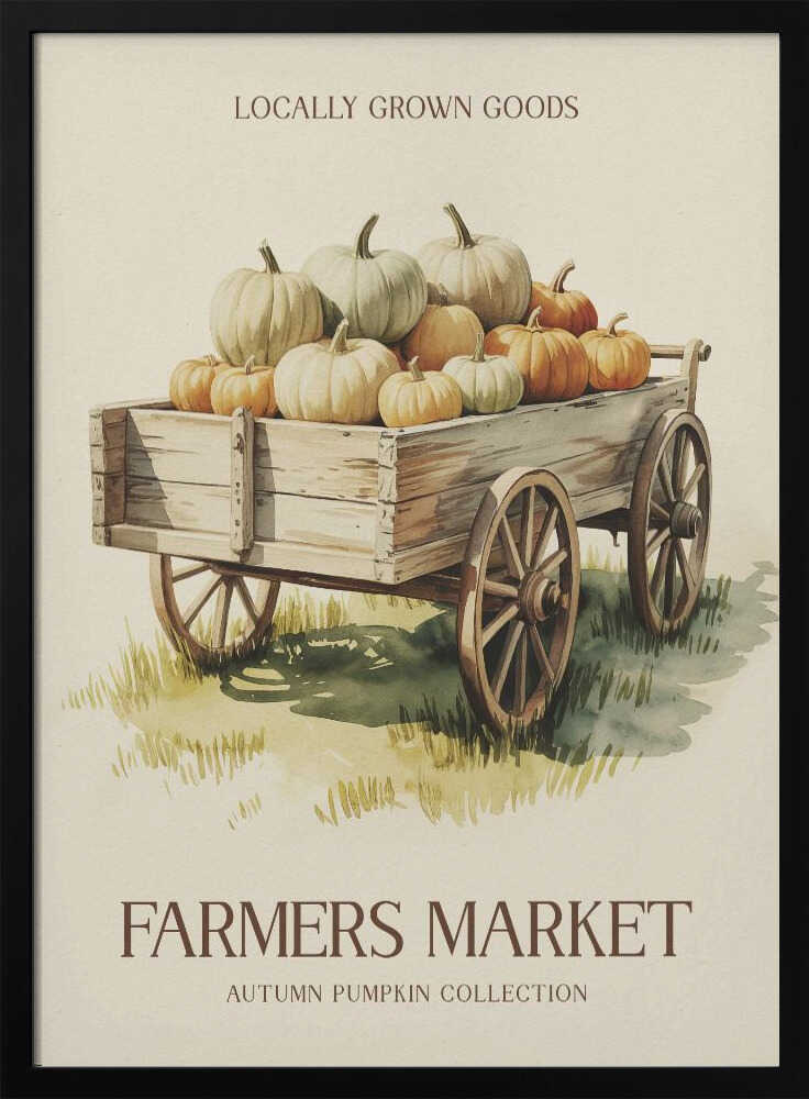 Farmers Market Pumpkin Poster