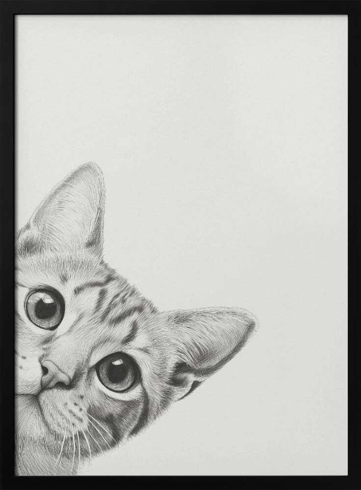 Curious Cat – art print by Andreas Magnusson