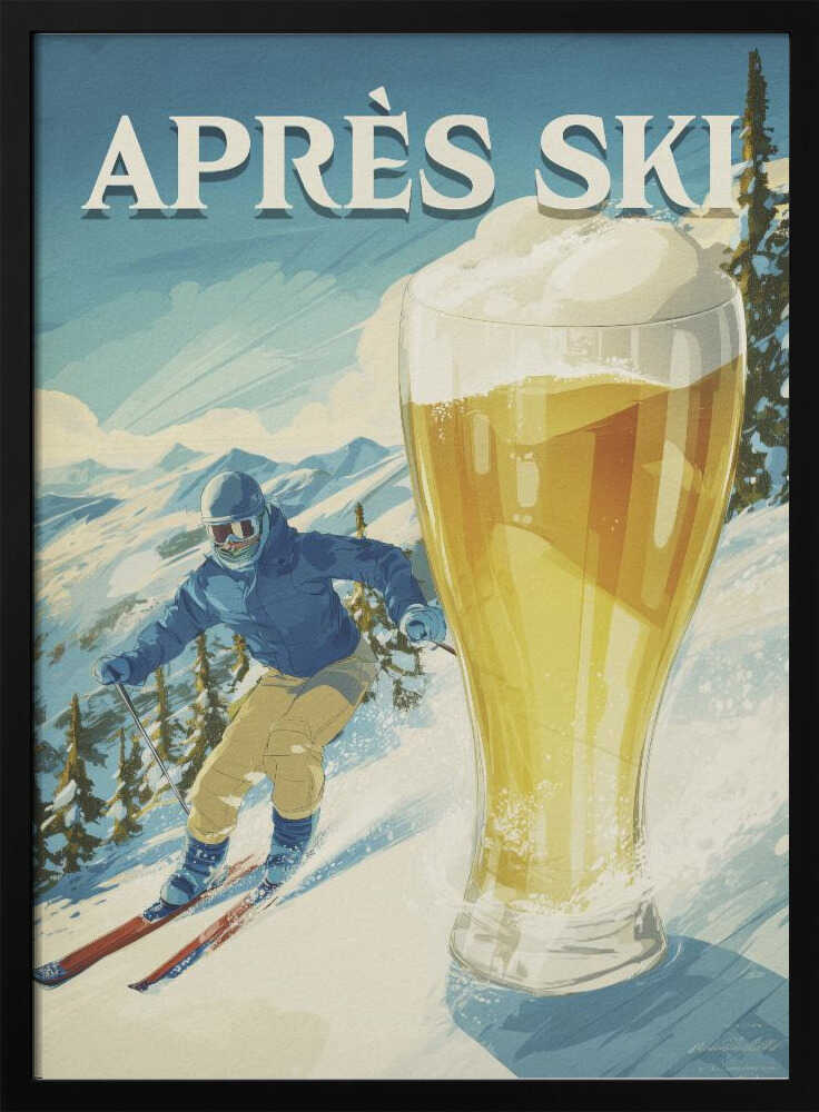 Apres Ski Retro Poster