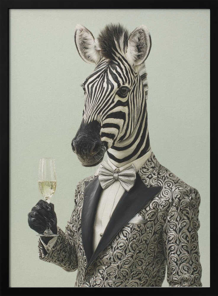 Zebra In Tuxedo Jacket Poster