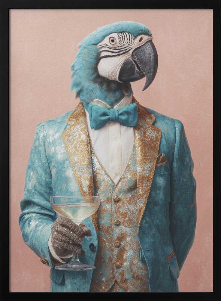 Parrot In Gala Jacket Poster