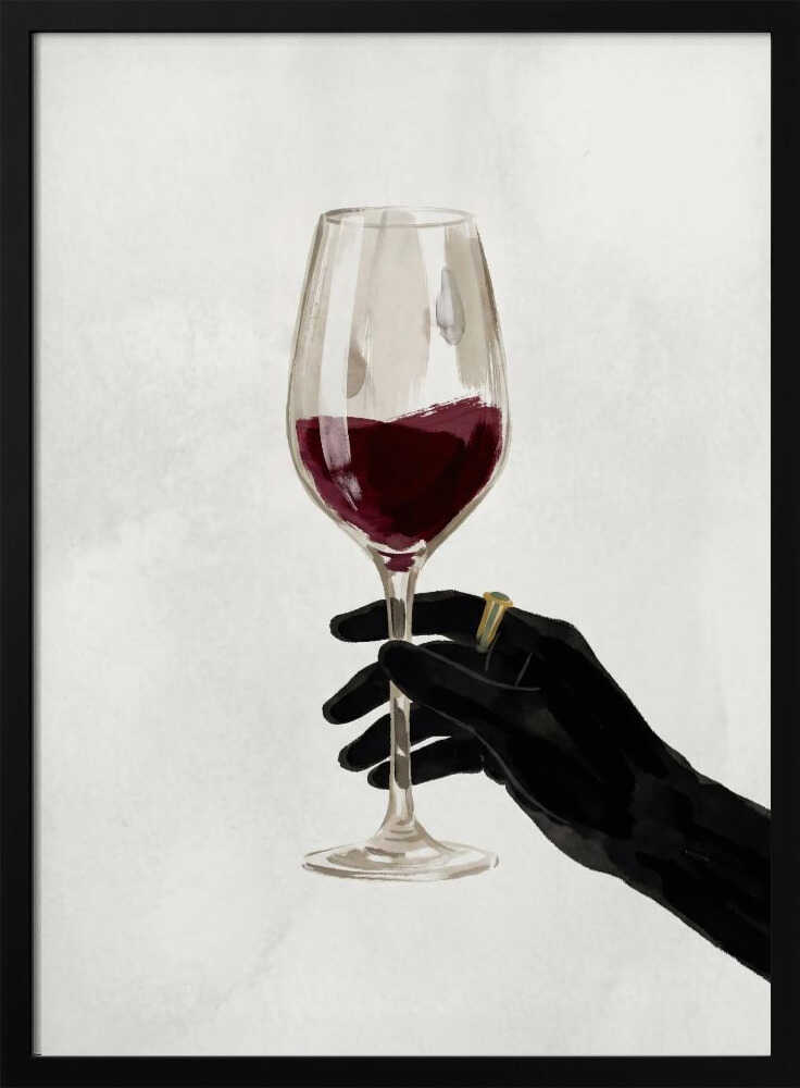 A Glass of Red Wine Poster