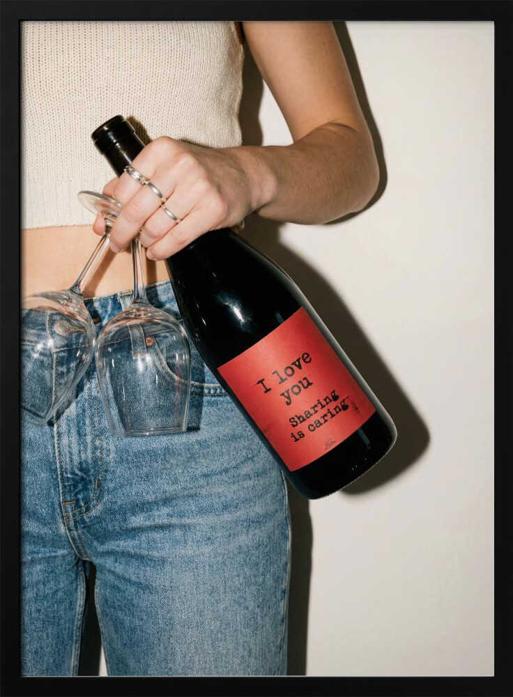 Love and a Bottle of Wine Poster