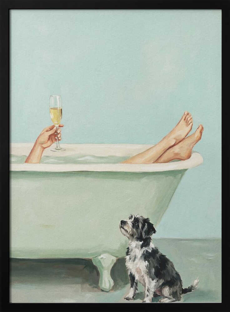 Prosecco In the Bathtub Poster