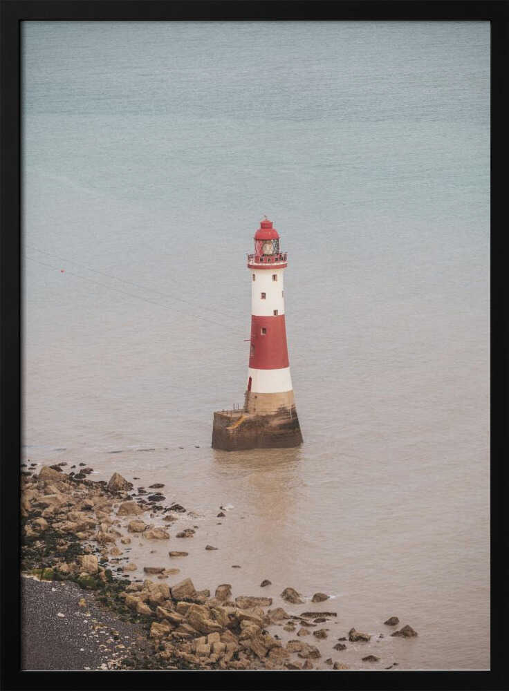 Beachy head lighthouse in England - summer nostalgic travel photography Poster