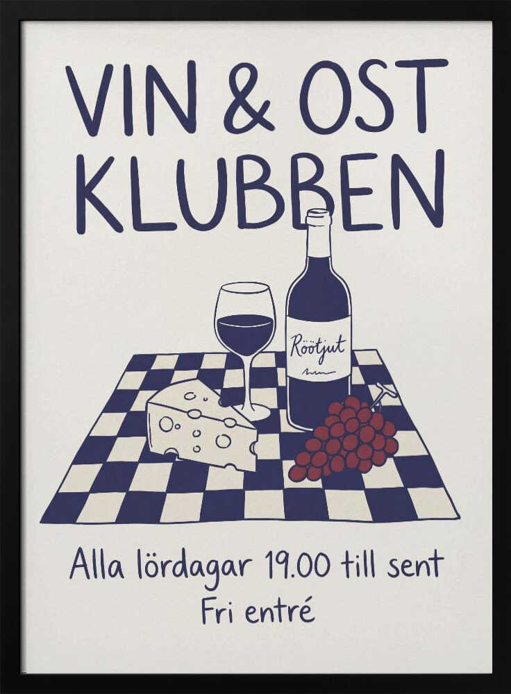 Vin & Ost Klubben Poster