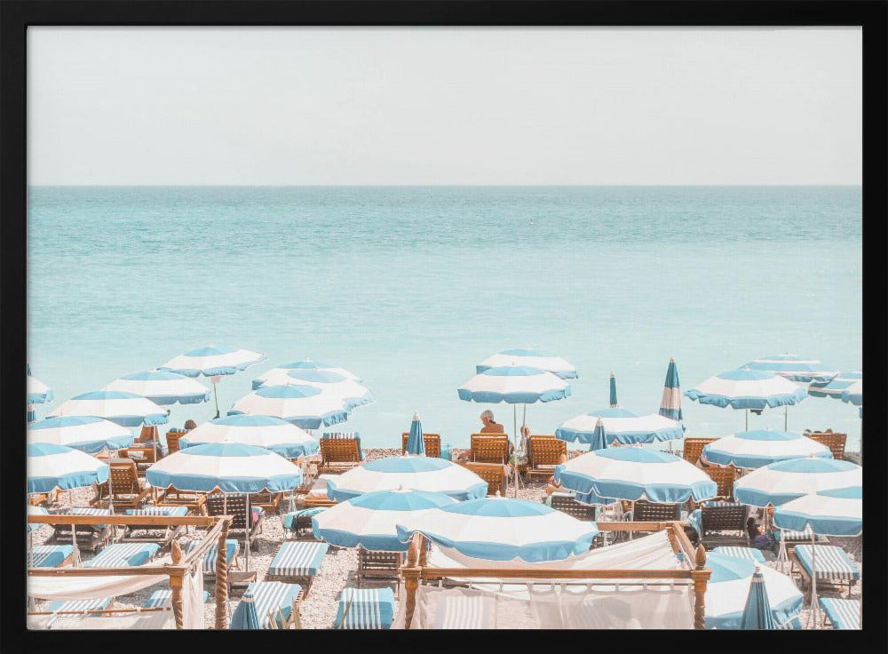 Blue Riviera Beach – art print by Grace Digital Art Co