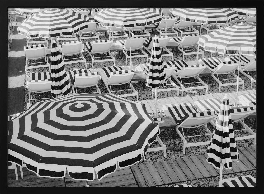 Black And White Riviera Beach Poster