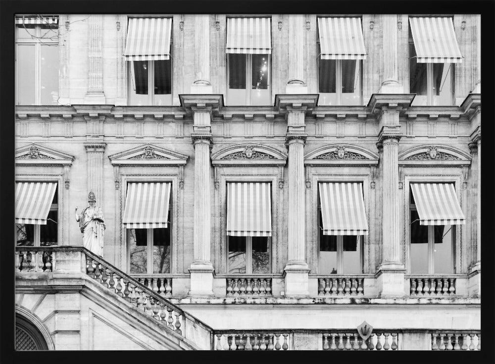 Paris Building Black And White Poster