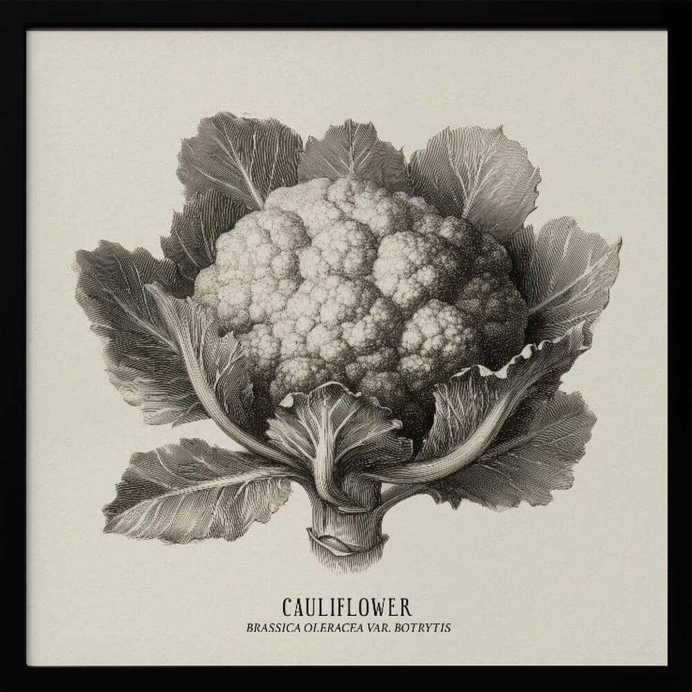 Vintage Vegetables - Cauliflower Poster