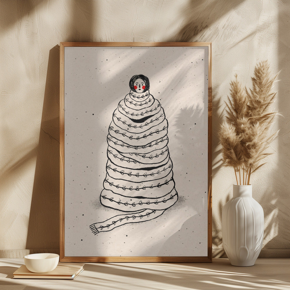 Cuddled Up In Knits Poster