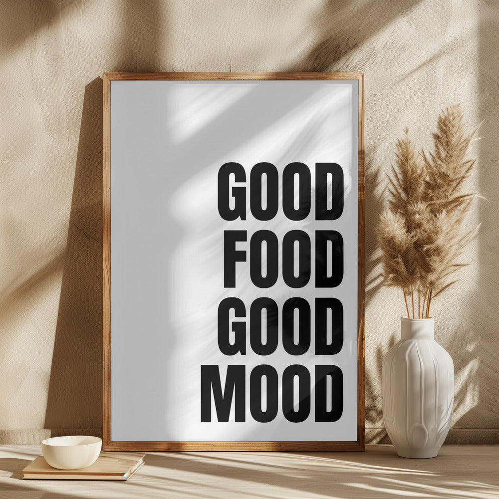 Godo Food Good Mood Poster (White)