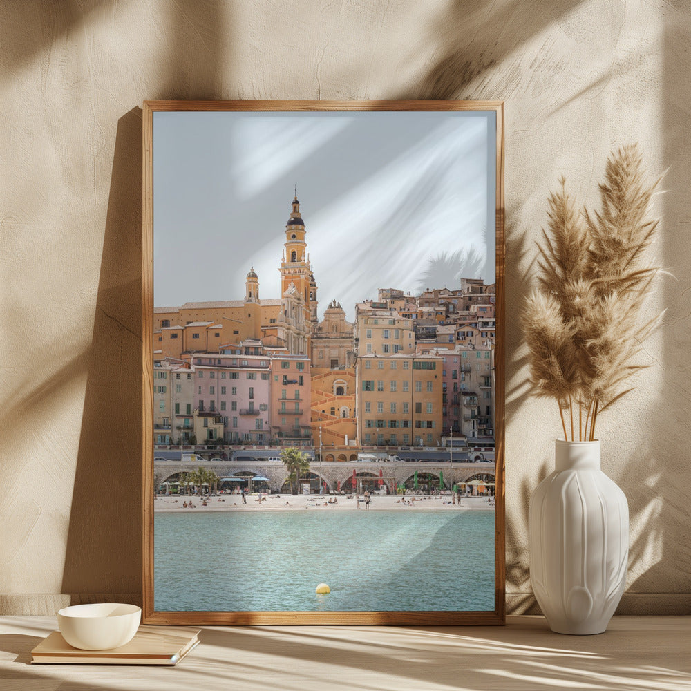 Skyline of Menton Poster