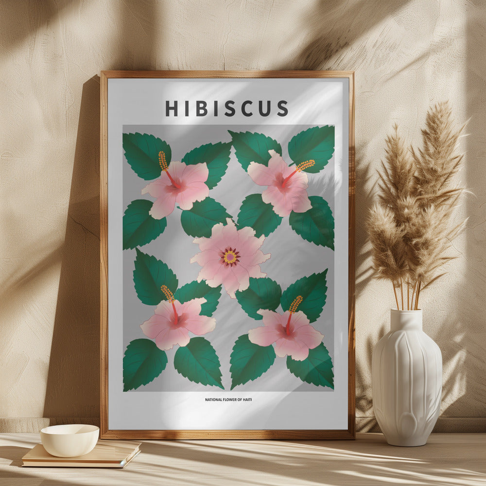 Hibiscus - National flower of Haiti Poster