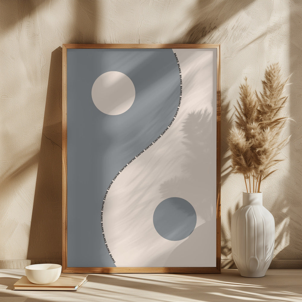 Balance gray Poster