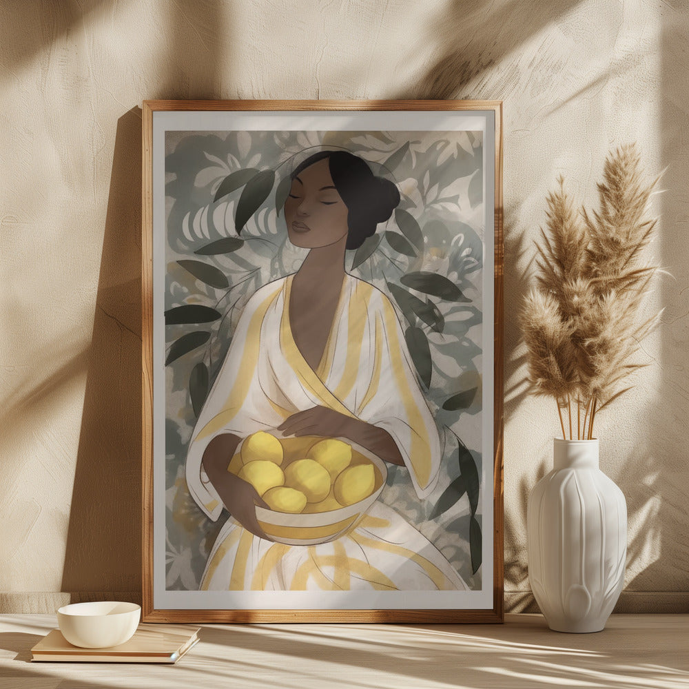 Citrus Garden Woman Poster