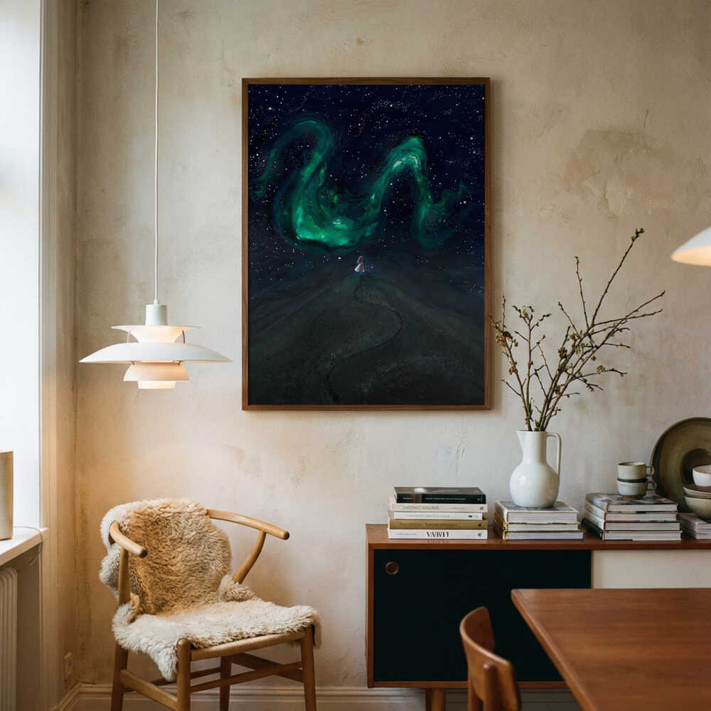 Under the Northern lights Poster