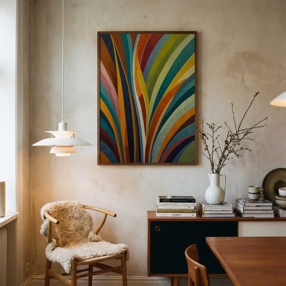 Dancing Stripes In Color Poster