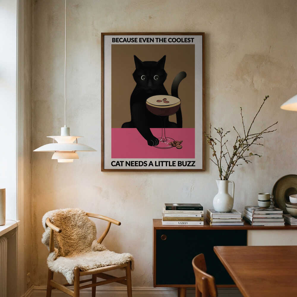 A4 Cat & Espresso 01.png Poster