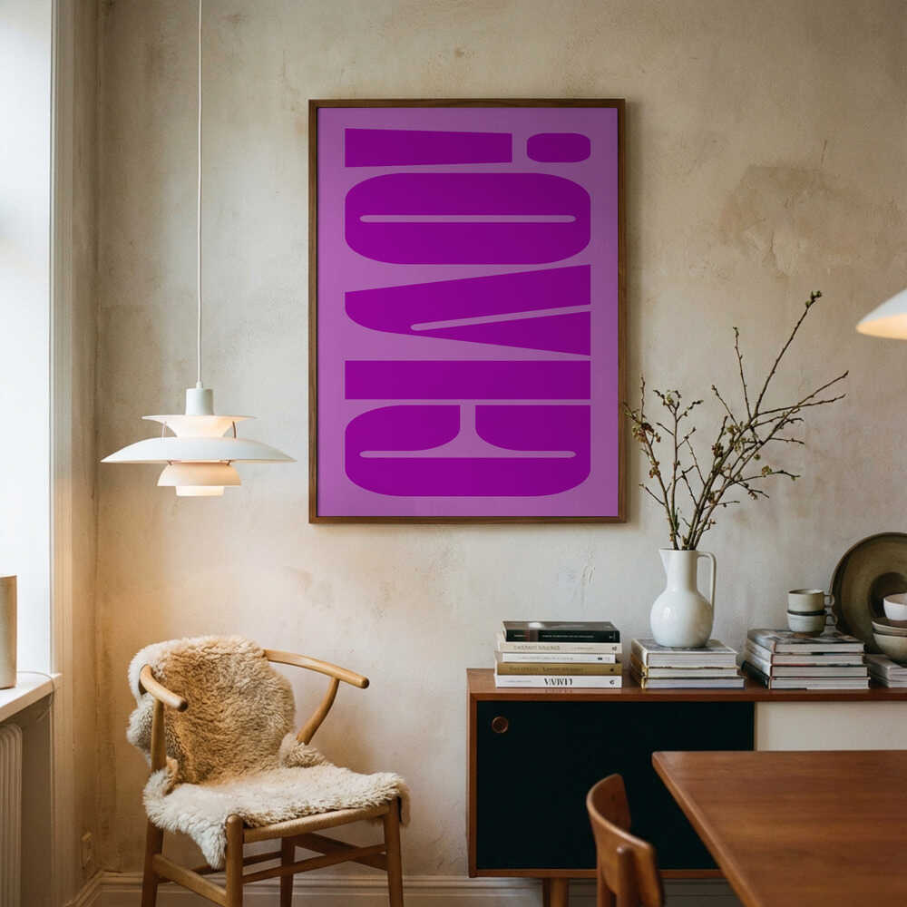 Bold Fuchsia Layers Poster