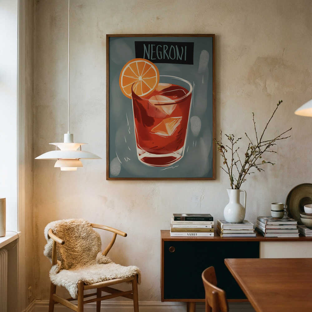 Sunset in a Glass Poster