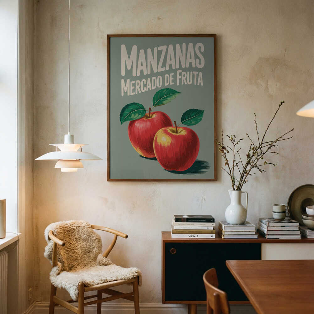 Vibrant Red Apples Poster