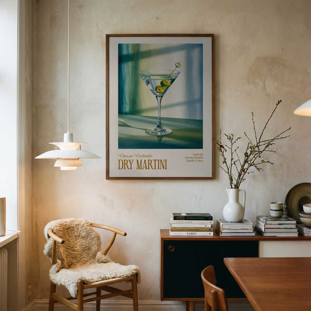 Classic Cocktails - Dry Martini Poster