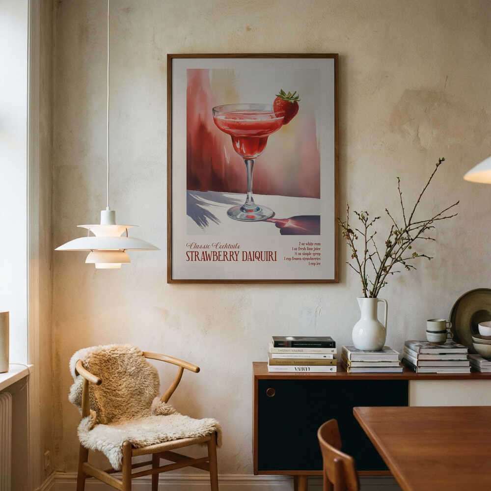 Classic Cocktails - Strawberry Daiquiri Poster
