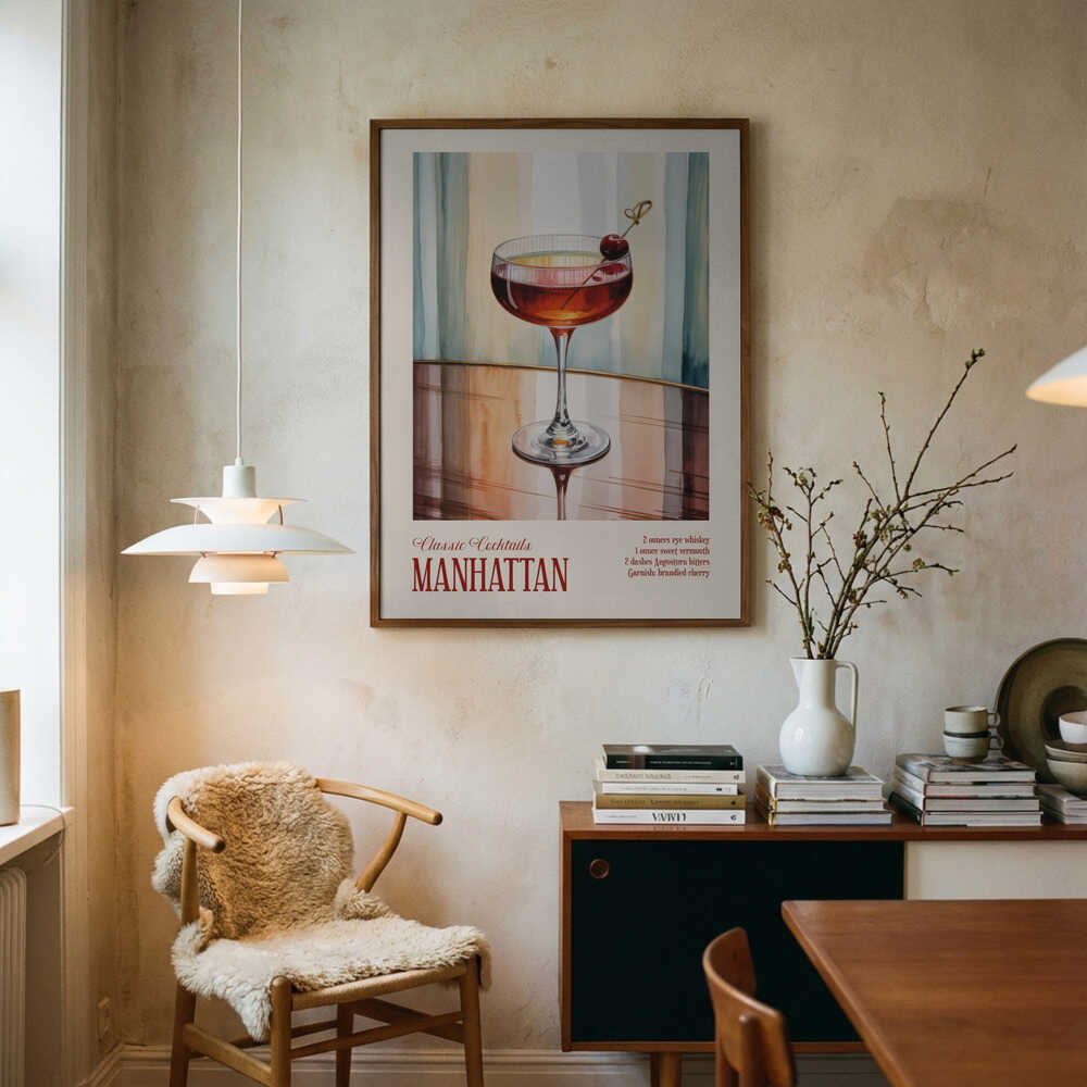 Classic Cocktails - Manhattan Poster