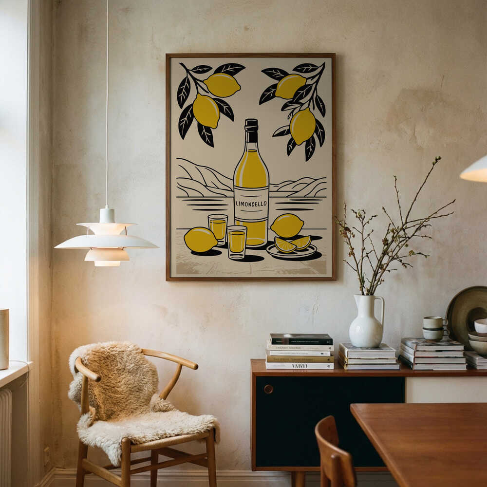 Limoncello Bottle Poster